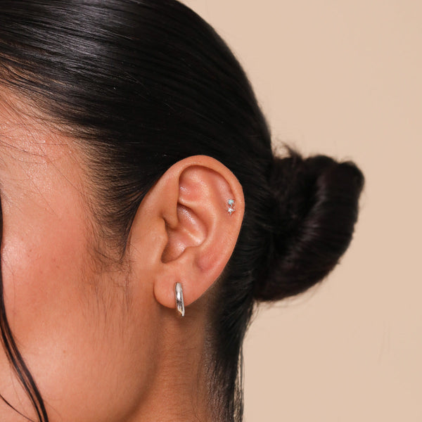 Astrid & Miyu Bold Small Hoops In Silver