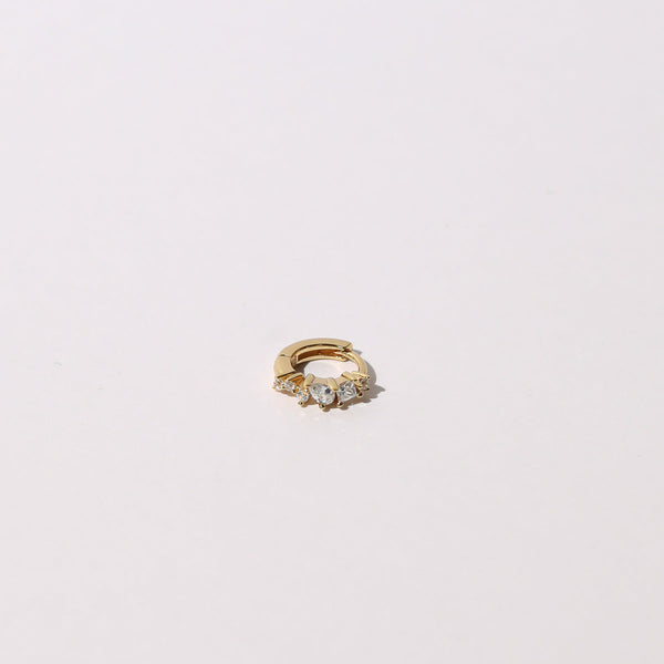 Astrid & Miyu Celestial Crystal 6.5mm Hoop In Gold