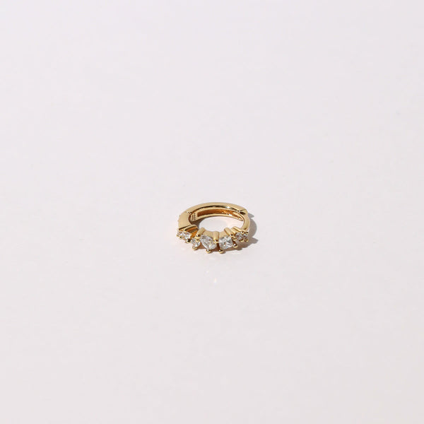 Astrid & Miyu Celestial Crystal 8mm Hoop In Gold