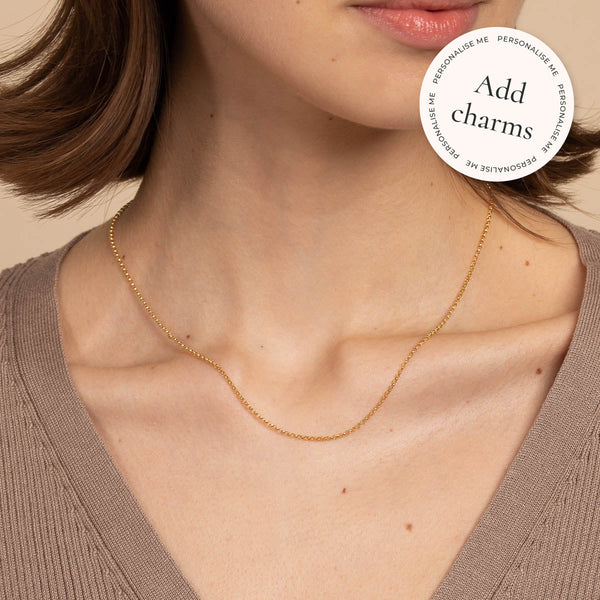 Astrid & Miyu Chelsea Chain Necklace In Solid Gold