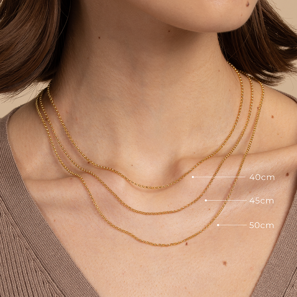 Astrid & Miyu Chelsea Chain Necklace In Solid Gold
