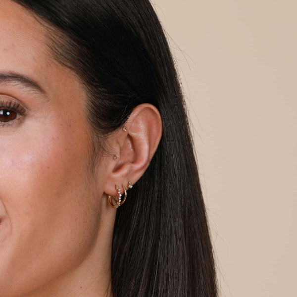 Astrid & Miyu Cluster Hoop 11.5mm In Gold