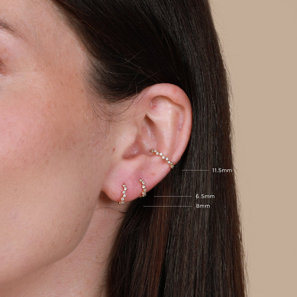 Astrid & Miyu Cluster Hoop 11.5mm In Gold