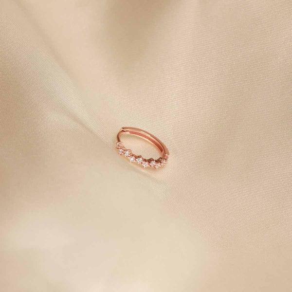 Astrid & Miyu Cluster Hoop 11.5mm In Rose Gold