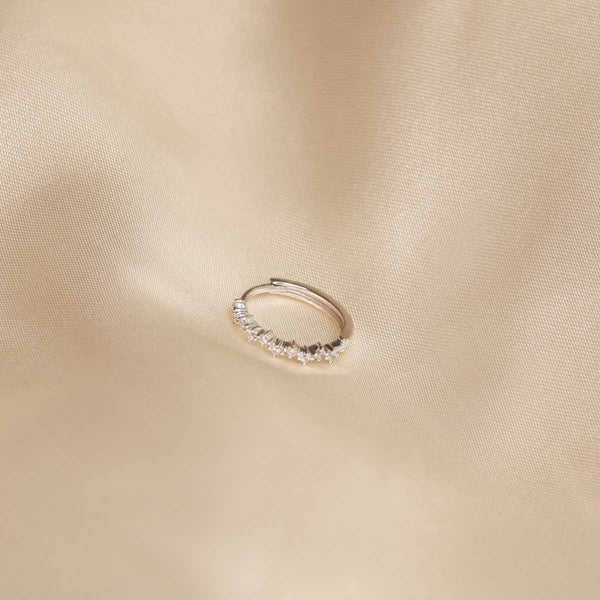 Astrid & Miyu Cluster Hoop 11.5mm In Silver