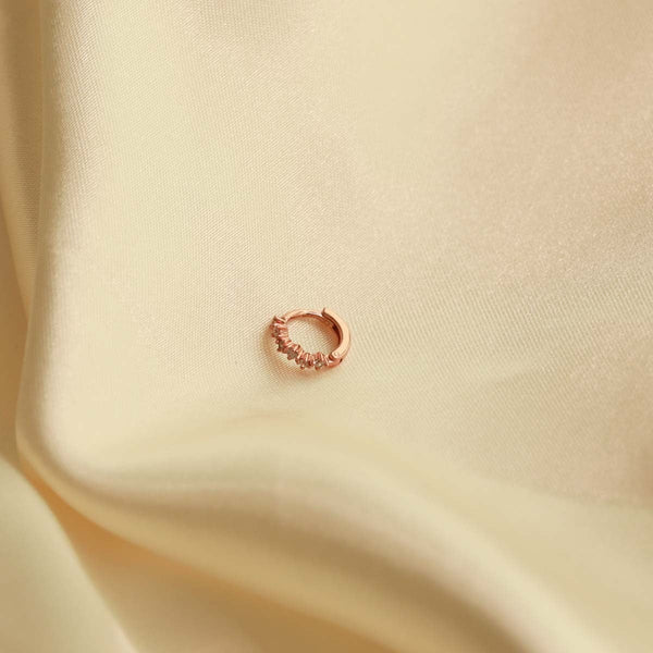 Astrid & Miyu Cluster Hoop 6.5mm In Rose Gold