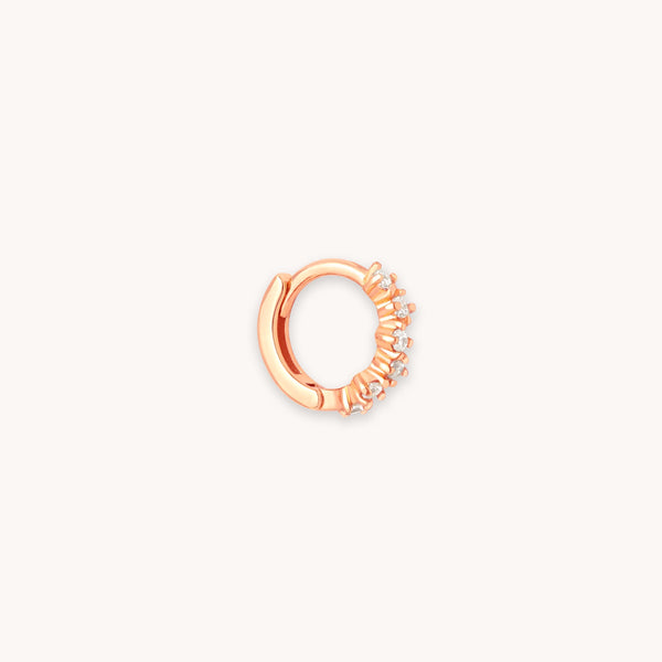 astrid & miyu Cluster Hoop 6.5mm in Rose Gold