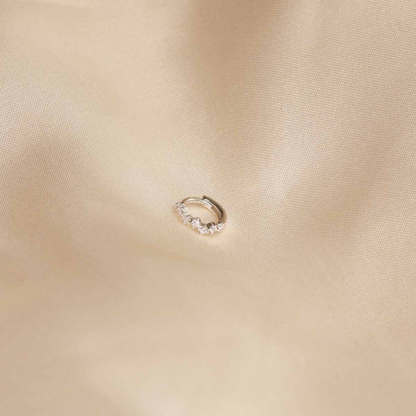 Astrid & Miyu Cluster Hoop 6.5mm In Silver