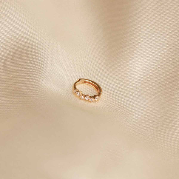 Astrid & Miyu Cluster Hoop 8mm In Gold