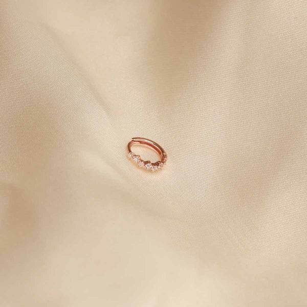 Astrid & Miyu Cluster Hoop 8mm In Rose Gold