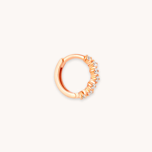 astrid & miyu Cluster Hoop 8mm in Rose Gold