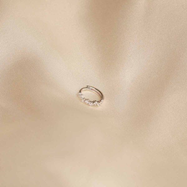 Astrid & Miyu Cluster Hoop 8mm In Silver