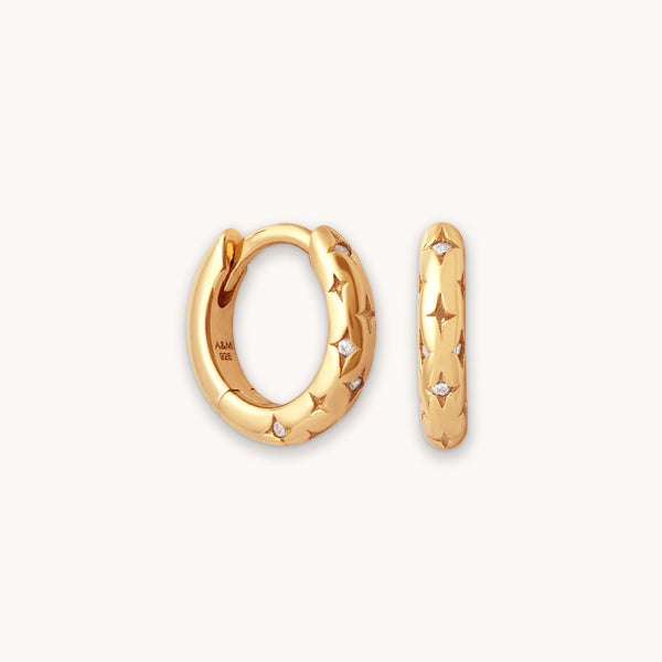 astrid & miyu Cosmic Star Bold Huggies in Gold