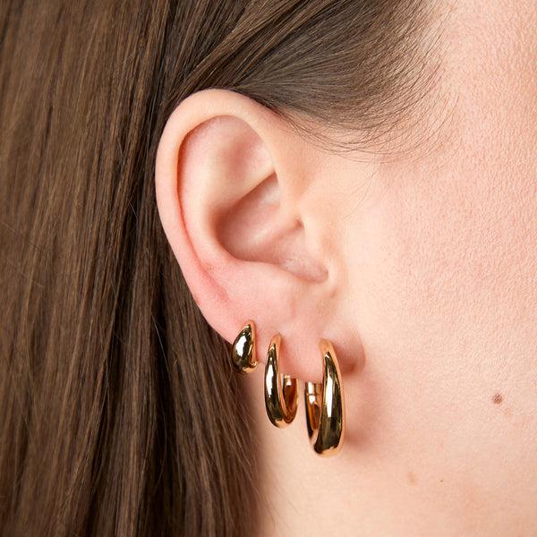 Astrid & Miyu Dome Hoops Gift Set In Gold