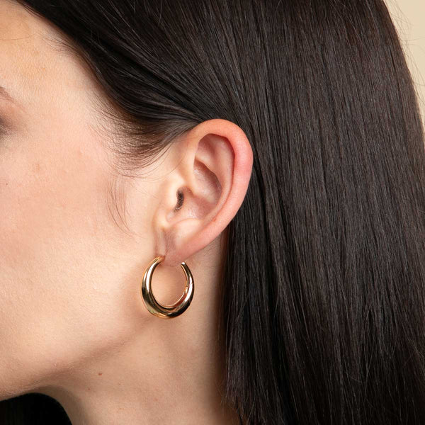 Astrid & Miyu Dome Hoops In Gold