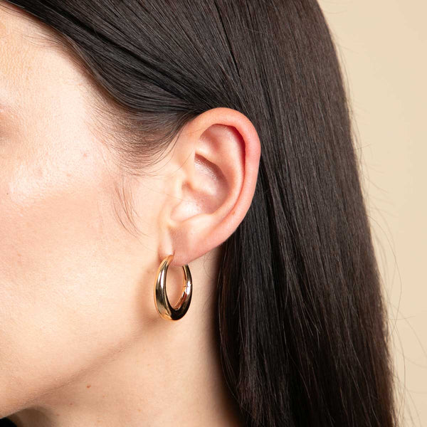 Astrid & Miyu Dome Hoops In Gold