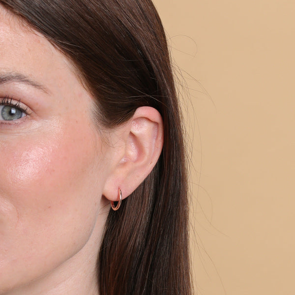 Astrid & Miyu Essential 11.5mm Hoop In Rose Gold