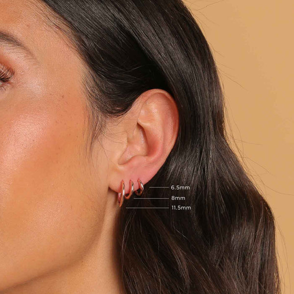 Astrid & Miyu Essential 11.5mm Hoop In Rose Gold