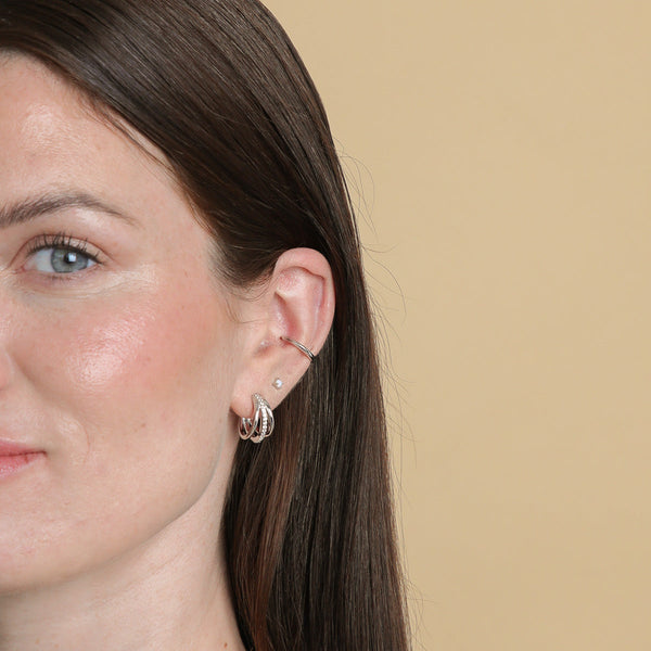 Astrid & Miyu Essential 11.5mm Hoop In Silver