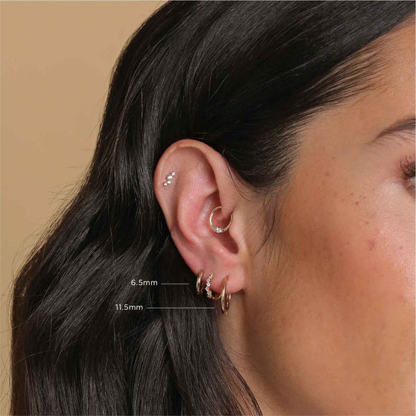 Astrid & Miyu Essential 6.5mm Hoop In Gold