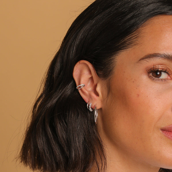 Astrid & Miyu Essential 8mm Hoop In Silver