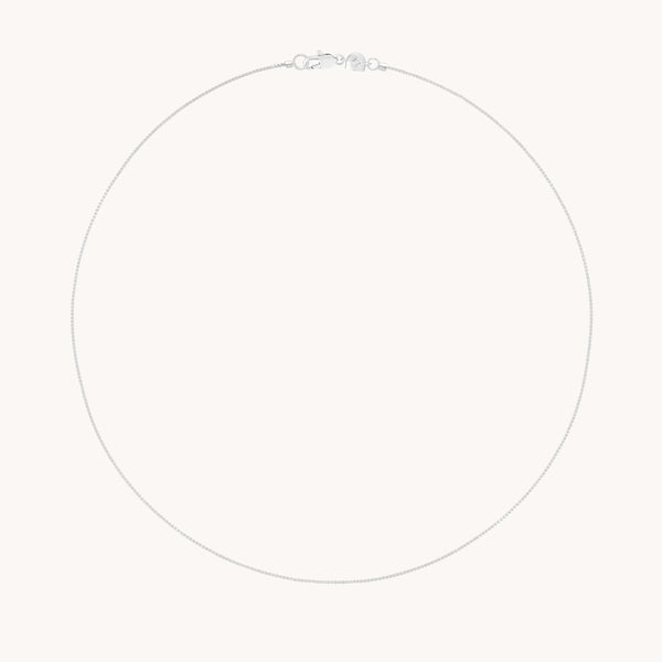 astrid & miyu Essential Box Chain Necklace in Silver