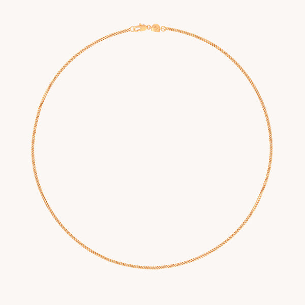 astrid & miyu Essential Curb Chain Necklace in Gold