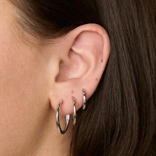 Astrid & Miyu Essential Hoops Gift Set In Silver