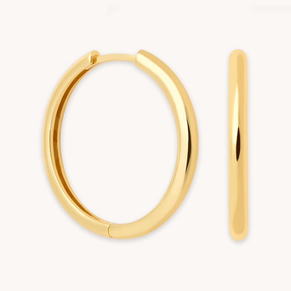 astrid & miyu Essential Large Hoops in Gold