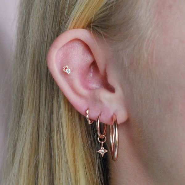 Astrid & Miyu Essential Large Hoops In Rose Gold