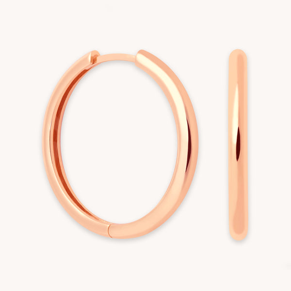 astrid & miyu Essential Large Hoops in Rose Gold