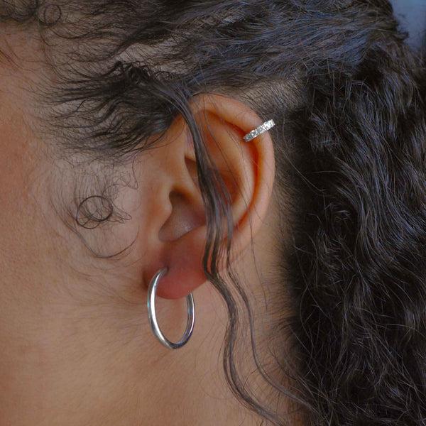 Astrid & Miyu Essential Large Hoops In Silver