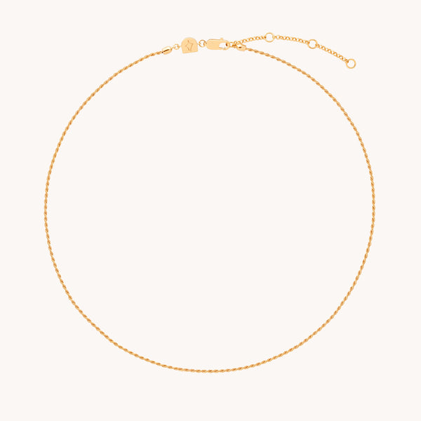 astrid & miyu Essential Rope Chain Necklace in Gold