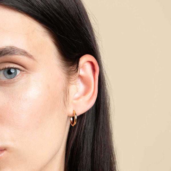 Astrid & Miyu Essential Small Hoops In Gold