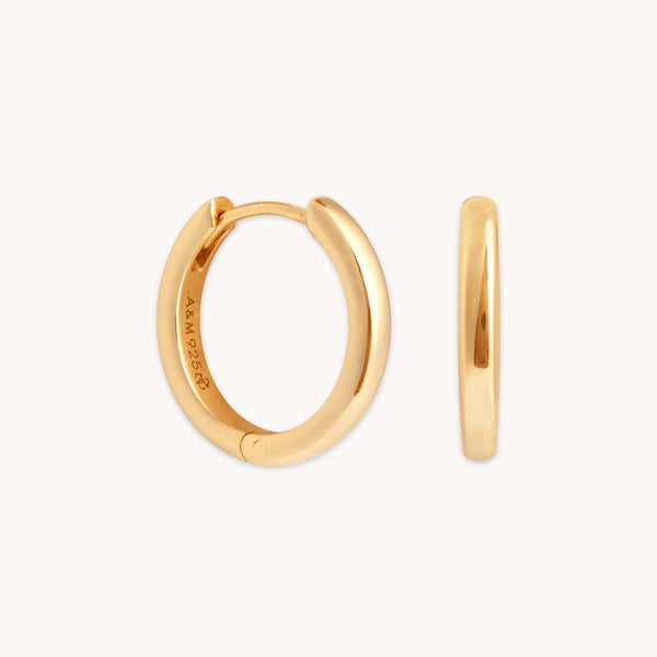 astrid & miyu Essential Small Hoops in Gold