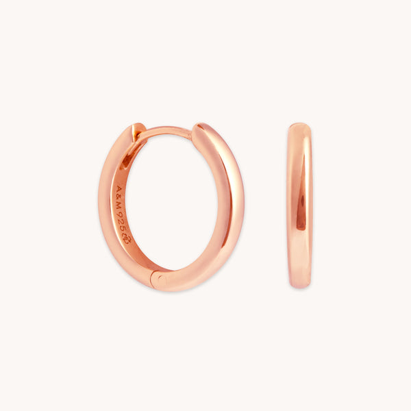 astrid & miyu Essential Small Hoops in Rose Gold