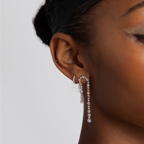 Astrid & Miyu Gleam Crystal Drop Studs In Gold