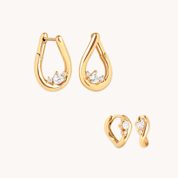 astrid & miyu Hidden Heart Gift Set in Gold