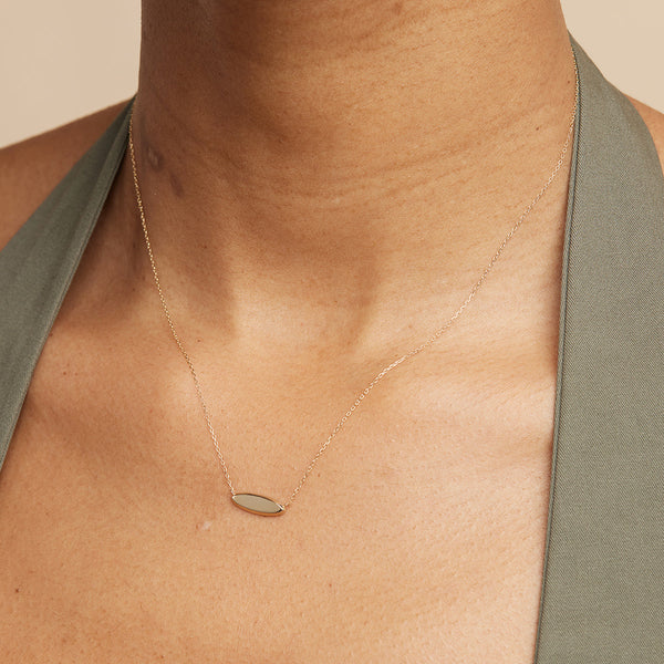 Astrid & Miyu ID Pendant Necklace In Solid Gold
