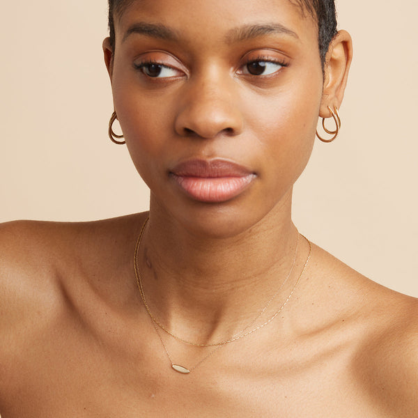 Astrid & Miyu ID Pendant Necklace In Solid Gold