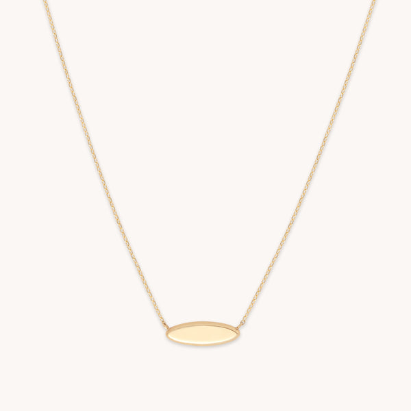 astrid & miyu ID Pendant Necklace in Solid Gold