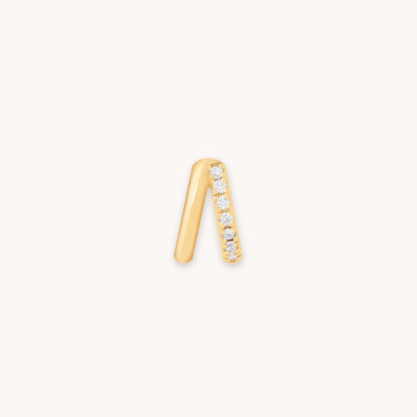 astrid & miyu Illusion Crystal Hoop 6.5mm in Gold