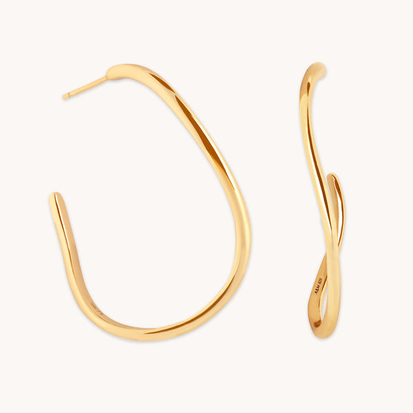 astrid & miyu Infinite Hoops in Gold