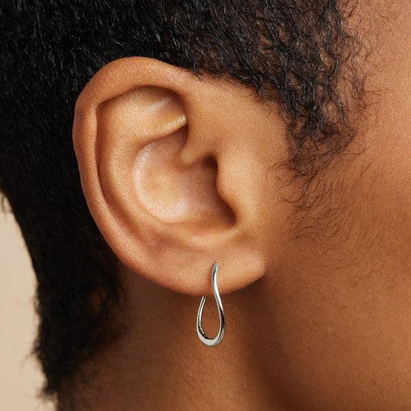 Astrid & Miyu Infinite Hoops In Solid White Gold