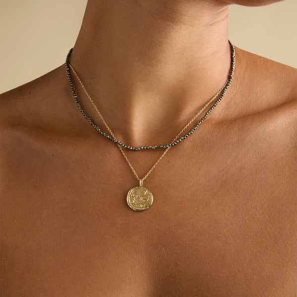 Astrid & Miyu Ironstone Gemstone Necklace In 9k Gold