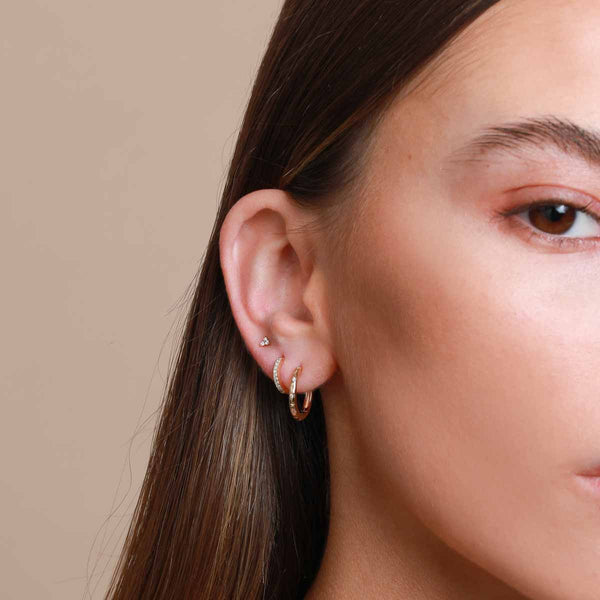 Astrid & Miyu Jewelled Hoop In Gold