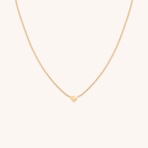 astrid & miyu Love Heart Charm Necklace in Gold