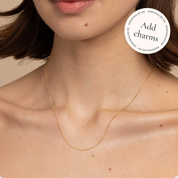 Astrid & Miyu Miyu Chain Necklace In Solid Gold