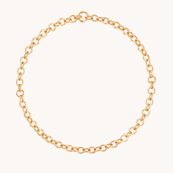 astrid & miyu Molten Link Chain Necklace in Gold