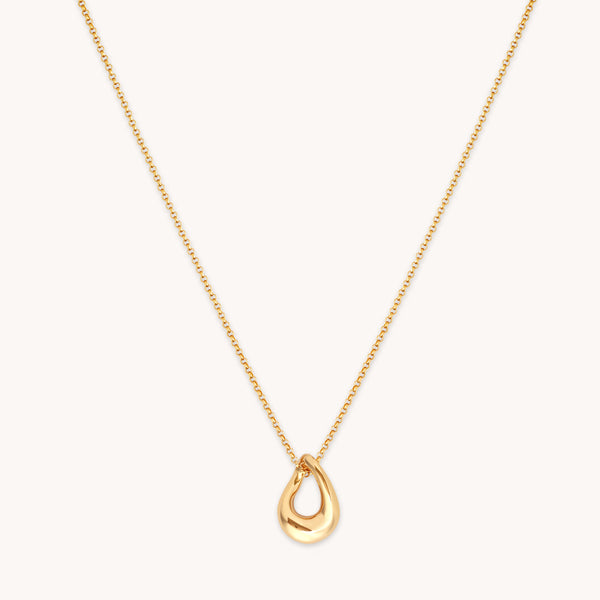 astrid & miyu Molten Pendant Necklace in Gold